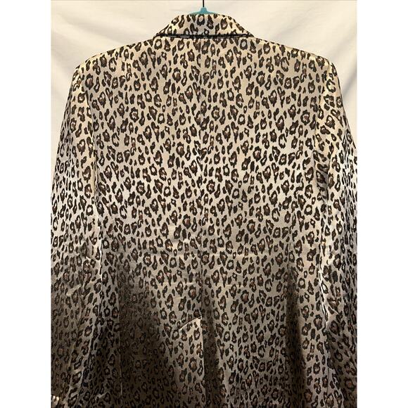 Banana Republic Womens 12 Long & Lean Leopard Print Blazer Career Whimsigoth - Picture 14 of 14